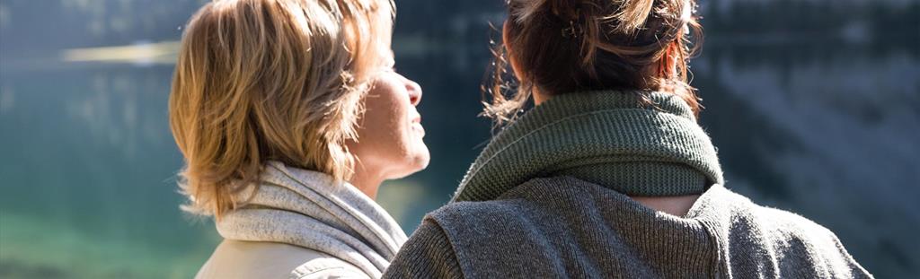 Two women in sunshine